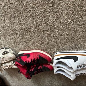 Nike Red and Black Sneakers Trio